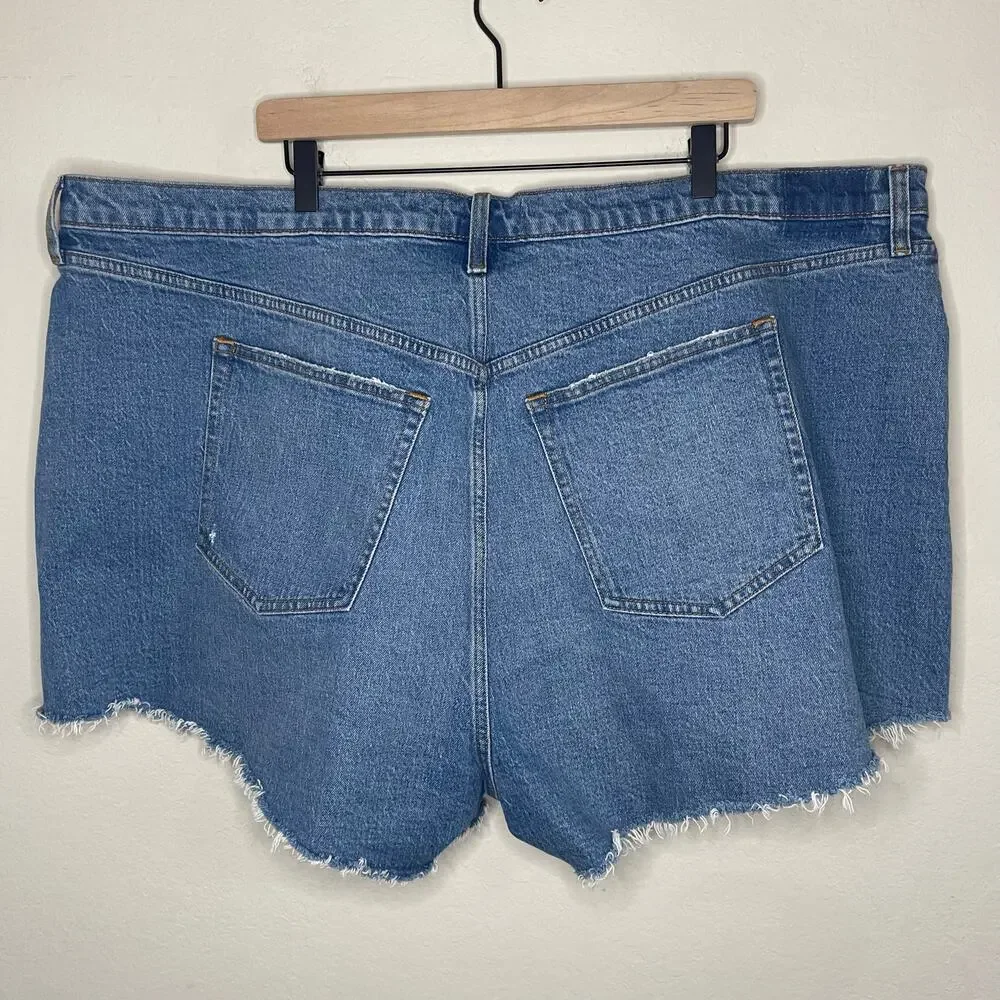 Abercrombie The 90s Relaxed Cutoff Short High Rise Curve Love NEW - Size 37/24 - Picture 3 of 5